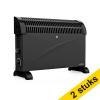 Aanbieding: 2x Nedis convectorkachel (2000W, ruimtes tot 25 m², zwart) 225511 - 1