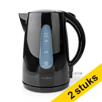 Nedis Aanbieding: 2x Nedis waterkoker zwart 1,7 liter  200270