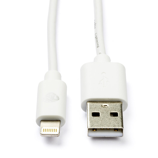 Nedis Apple Lightning naar USB-A kabel wit (1 meter) CCGB39300WT10 CCGL39300WT10 CCGP39300WT10 N010901138 - 1