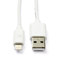 Nedis Apple Lightning naar USB-A kabel wit (1 meter) CCGB39300WT10 CCGL39300WT10 CCGP39300WT10 N010901138