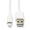 Nedis Apple Lightning naar USB-A kabel wit (1 meter)