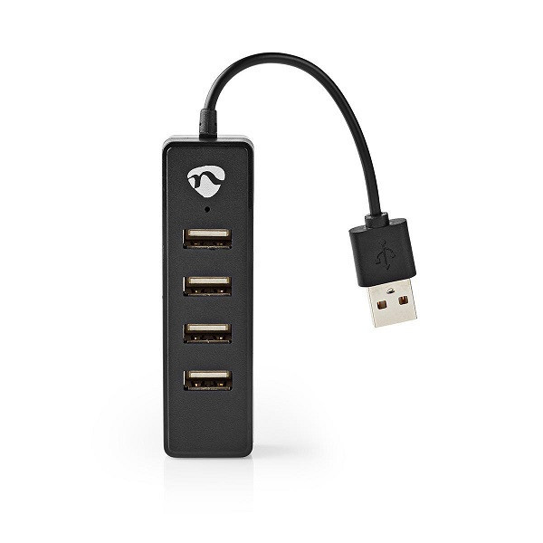 Nedis USB-A hub busgevoed zwart (USB-A naar 4x USB-A) K120200058 - 1