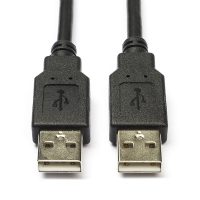 Nedis USB-A naar USB-A kabel zwart 100% koper (1 meter) N010203000