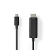 Nedis USB-C naar HDMI kabel zwart (1 meter)