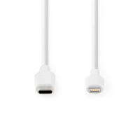 USB-C naar Lightning kabel geschikt voor iPhone 14 en ouder wit (1 meter) 303332