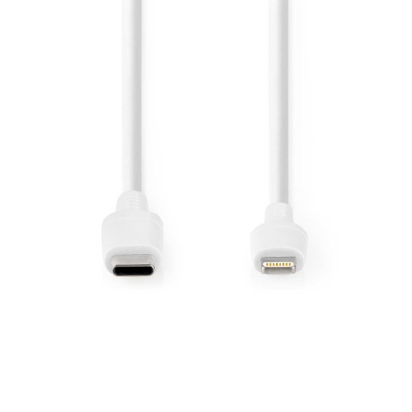 USB-C naar Lightning kabel geschikt voor iPhone 14 en ouder wit (2 meter) 303333 - 1