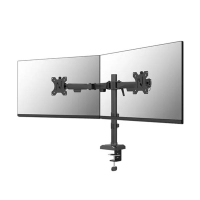 Neomounts Nero Quick Fix monitorarm voor 2 monitoren zwart (met klem en bladdoorvoer) DS60-600BL2 204016
