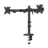 Neomounts Nero Quick Fix monitorarm voor 2 monitoren zwart (met klem en bladdoorvoer) DS60-600BL2 204016 - 2