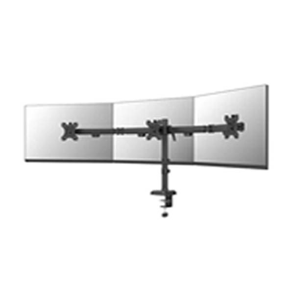 Neomounts Nero Quick Fix monitorarm voor 3 monitoren zwart (met klem en bladdoorvoer) 204017 - 1