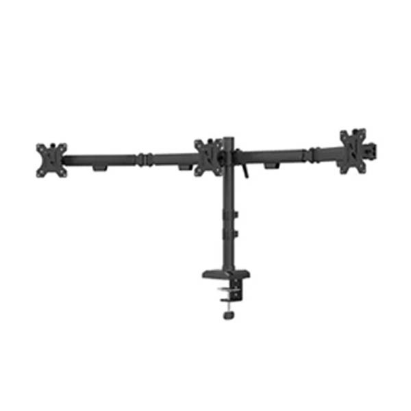 Neomounts Nero Quick Fix monitorarm voor 3 monitoren zwart (met klem en bladdoorvoer) 204017 - 2