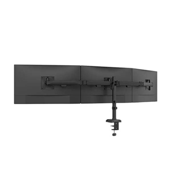 Neomounts Nero Quick Fix monitorarm voor 3 monitoren zwart (met klem en bladdoorvoer) 204017 - 3