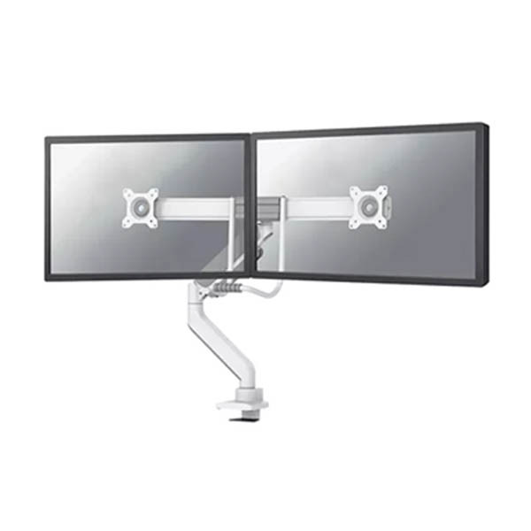 Neomounts Next Core gasgeveerde monitorarm voor 2 monitoren wit (met klem en bladdoorvoer) DS75-450WH2 204023 - 1