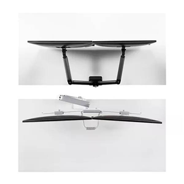 Neomounts Next Core gasgeveerde monitorarm voor 2 monitoren wit (met klem en bladdoorvoer) DS75-450WH2 204023 - 5