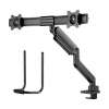 Neomounts Next Core gasgeveerde monitorarm voor 2 monitoren zwart (met klem en bladdoorvoer) DS75-450BL2 204022 - 3