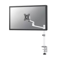 Neomounts Next Lite ruimtebesparende monitorarm voor 1 monitor wit (met klem en bladdoorvoer) DS60-425WH1 204013