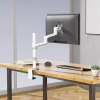 Neomounts Next Lite ruimtebesparende monitorarm voor 1 monitor wit (met klem en bladdoorvoer) DS60-425WH1 204013 - 9