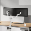 Neomounts Next Lite ruimtebesparende monitorarm voor 2 monitoren wit (met klem en bladdoorvoer) DS60-425WH2 204014 - 10