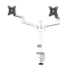 Neomounts Next Lite ruimtebesparende monitorarm voor 2 monitoren wit (met klem en bladdoorvoer) DS60-425WH2 204014 - 3
