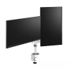 Neomounts Next Lite ruimtebesparende monitorarm voor 2 monitoren wit (met klem en bladdoorvoer) DS60-425WH2 204014 - 5