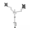 Neomounts Next Lite ruimtebesparende monitorarm voor 2 monitoren wit (met klem en bladdoorvoer) DS60-425WH2 204014 - 9