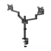 Neomounts Next Lite ruimtebesparende monitorarm voor 2 monitoren zwart (met klem en bladdoorvoer) DS60-425BL2 204012 - 10