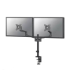 Neomounts Next Lite ruimtebesparende monitorarm voor 2 monitoren zwart (met klem en bladdoorvoer) DS60-425BL2 204012 - 1