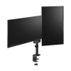 Neomounts Next Lite ruimtebesparende monitorarm voor 2 monitoren zwart (met klem en bladdoorvoer) DS60-425BL2 204012 - 4