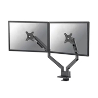 Neomounts Next Slim Desk gasgeveerde monitorarm voor 2 monitoren zwart (met klem en bladdoorvoer) DS70-250BL2 204019