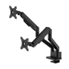 Neomounts Next Slim Desk gasgeveerde monitorarm voor 2 monitoren zwart (met klem en bladdoorvoer) DS70-250BL2 204019 - 2