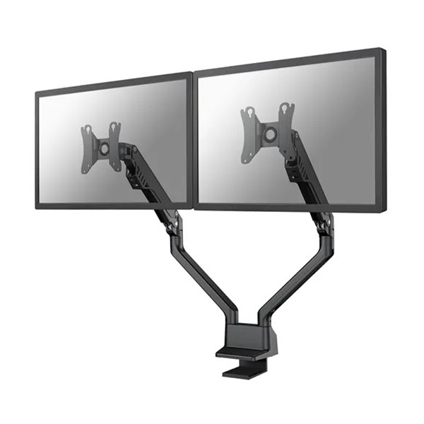 Neomounts gasgeveerde monitorarm voor 2 monitoren zwart (met klem) FPMA-D750DBLACK2 200335 - 1