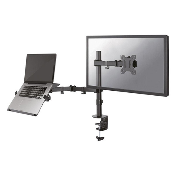 Neomounts monitorarm voor 1 monitor + 1 laptoparm zwart (met klem en bladdoorvoer) FPMA-D550NOTEBOOK 200333 - 2