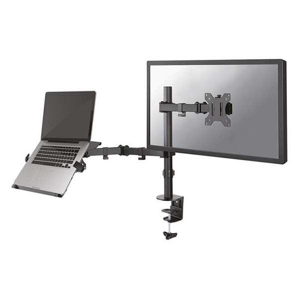 Neomounts monitorarm voor 1 monitor + 1 laptophouder zwart (met klem en bladdoorvoer) FPMA-D550NOTEBOOK 200333 - 2