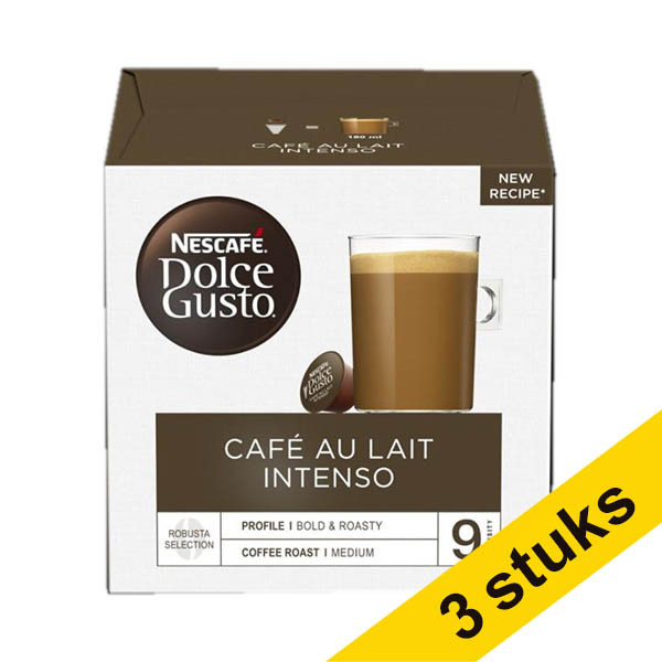 Aanbieding: 3x Nescafé Dolce Gusto Cafe au Lait Intenso (16 stuks) 422974 - 1