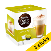 Aanbieding: 3x Nescafé Dolce Gusto koffiecups cappuccino (16 stuks)