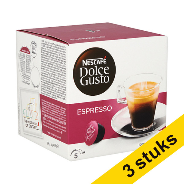 Aanbieding: 3x Nescafé Dolce Gusto koffiecups espresso (16 stuks) 423173 - 1