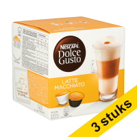 Aanbieding: 3x Nescafé Dolce Gusto koffiecups latte macchiato (16 stuks)