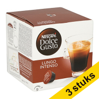 Aanbieding: 3x Nescafé Dolce Gusto koffiecups lungo intenso (16 stuks)