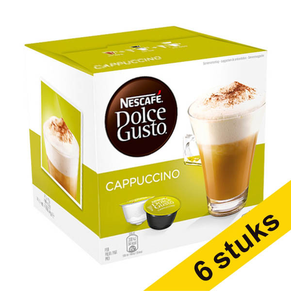Aanbieding: 6x Nescafé Dolce Gusto koffiecups Cappuccino (16 stuks) 200269 - 1