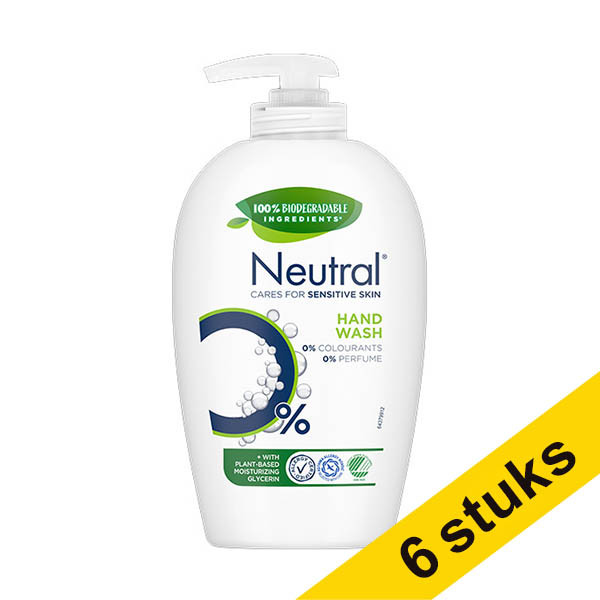 Aanbieding: 6x Neutral parfumvrije vloeibare handzeep (250 ml) SNE00063 - 1