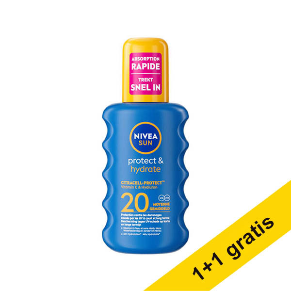 Aanbieding: 2x Nivea Sun Protect & Hydrate spray SPF20 200 ml SNI06301 - 1