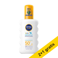 Aanbieding: 3x Nivea Sun Kids Protect & Sensitive zonnebrand spray SPF50+ 200 ml