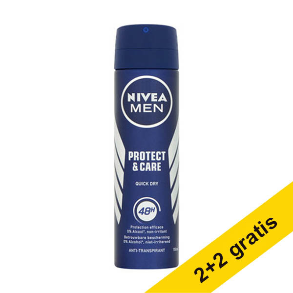 Aanbieding: 4x Nivea Protect & Care for Men deodorant spray (150 ml) SNI06275 - 1