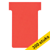 Aanbieding: 3x Nobo T-kaarten rood maat 2 (100 stuks) 247542 - 1