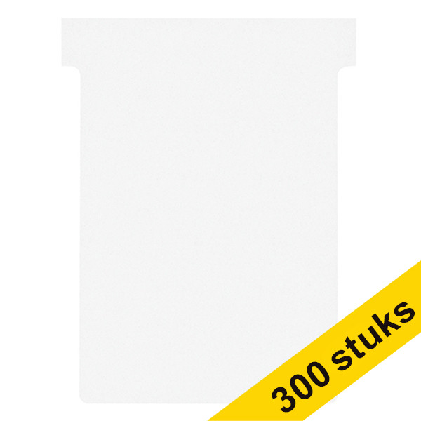 Aanbieding: 3x Nobo T-kaarten wit maat 3 (100 stuks) 247545 - 1