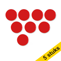 Aanbieding: 5x Nobo magneten 20 mm rood (8 stuks) 247496