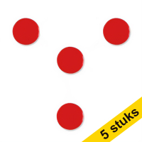Aanbieding: 5x Nobo magneten 30 mm rood (4 stuks) 247497