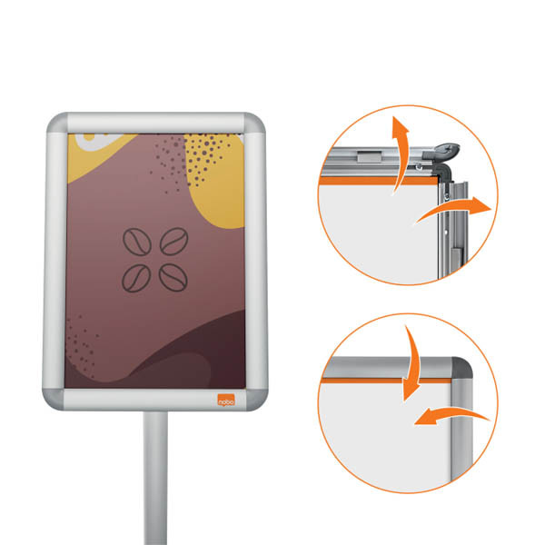 Nobo Essence kliklijst met aluminium frame en standaard A4 247380 - 4