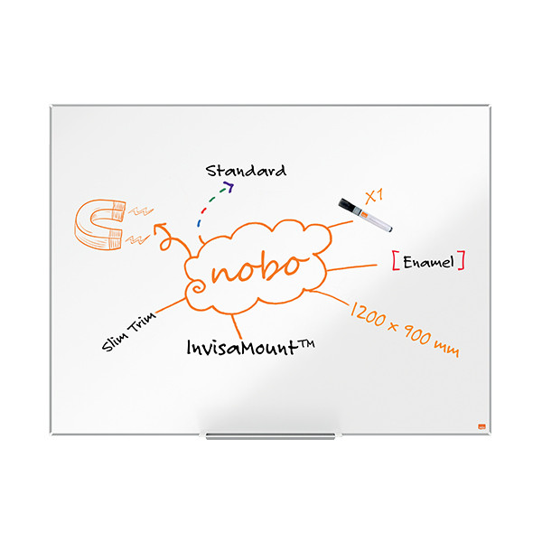 Nobo Impression Pro whiteboard magnetisch geëmailleerd 120 x 90 cm 1915396 247408 - 3