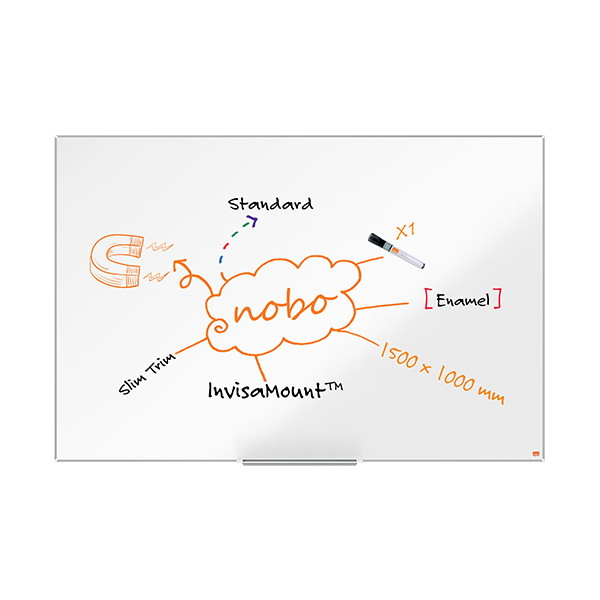 Nobo Impression Pro whiteboard magnetisch geëmailleerd 150 x 100 cm 1915397 247409 - 4