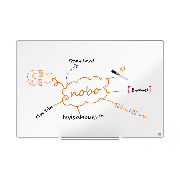 Nobo Impression Pro whiteboard magnetisch geëmailleerd 90 x 60 cm 1915395 247407 - 4